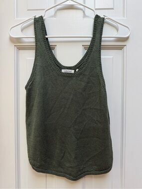 Olive Green Knit Tank Top